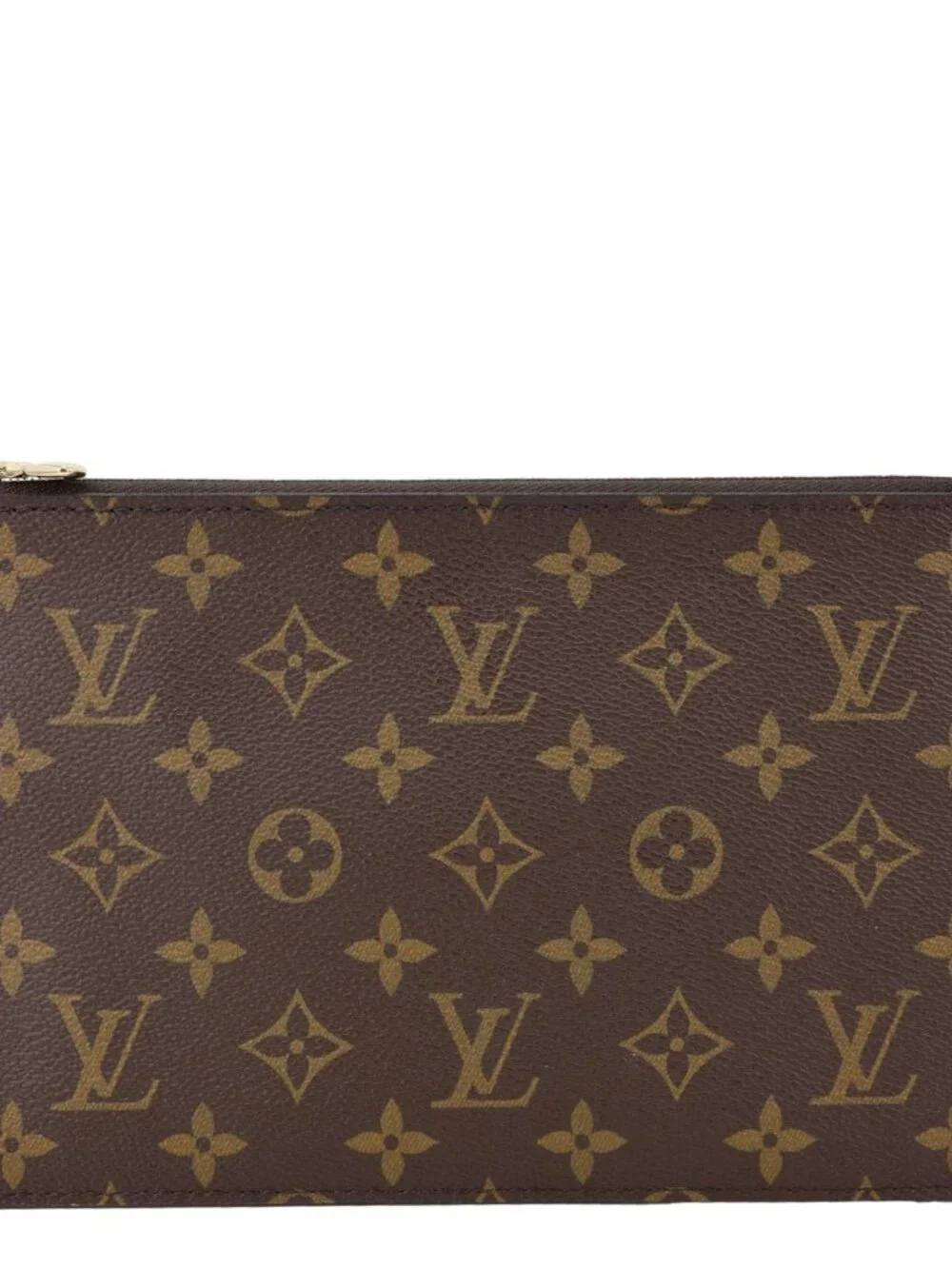 Louis Vuitton  Monogram Canvas Wristlet Pouch Brown